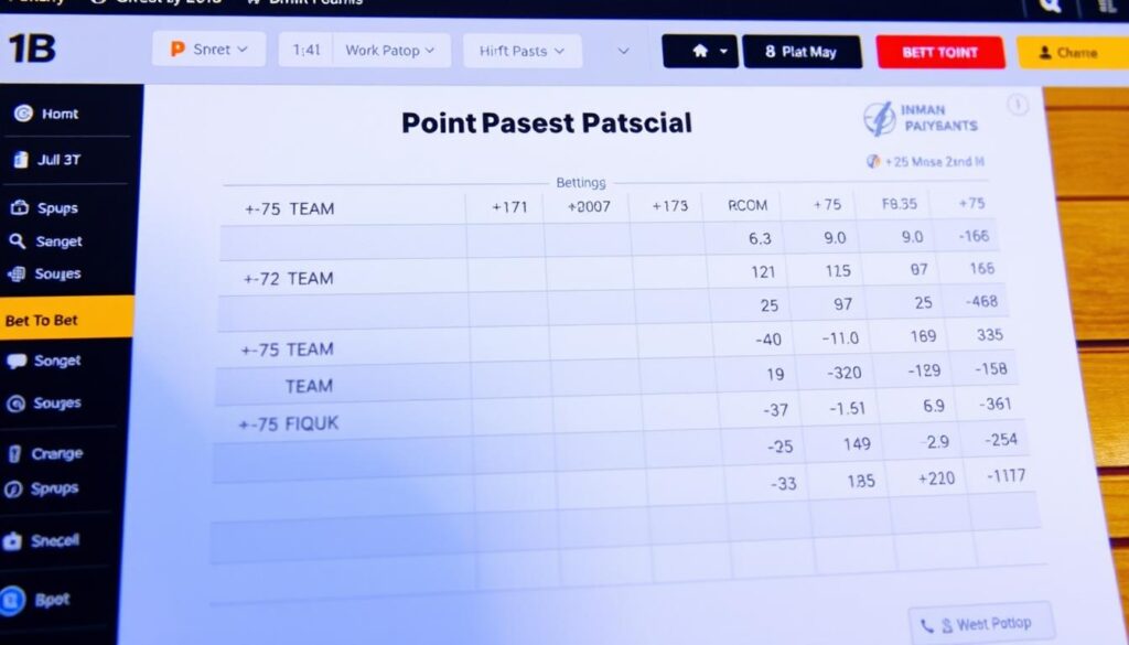 Exemplo de apostas com handicap em um jogo de basquete entre times da NBA