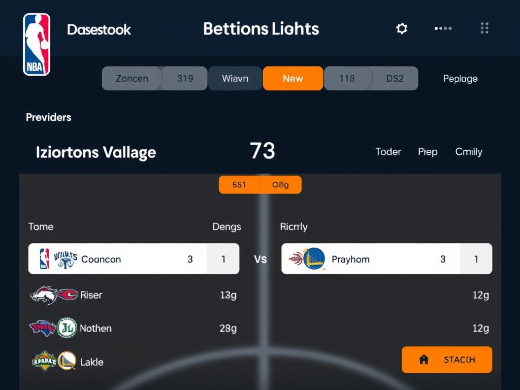 Tela de apostas mostrando odds para vencedor da partida de basquete entre dois times da NBA